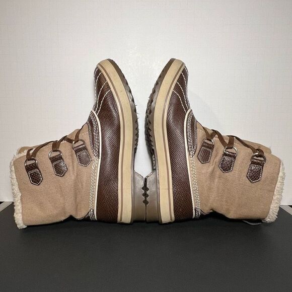 Womens SKECHERS Outdoor Faux Fur Lined Snakeskin Print Boots / Size 8 - Picture 6 of 10